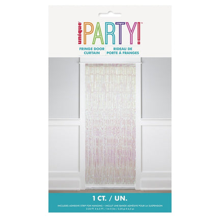 Witte Deurgordijn Parelmoer 2m van Unique koop je bij Partywinkel