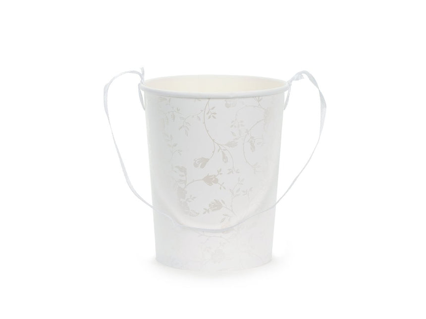 Witte Emmer Papier 13cm van Partydeco koop je bij Partywinkel