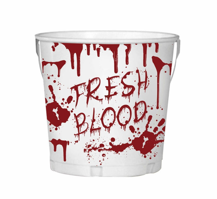 Witte Halloween Tafeldecoratie Emmer van Fiestas Guirca koop je bij Partywinkel