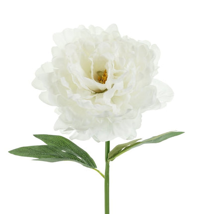 Witte Nep Bloem Pioenroos 35cm van Partydeco koop je bij Partywinkel