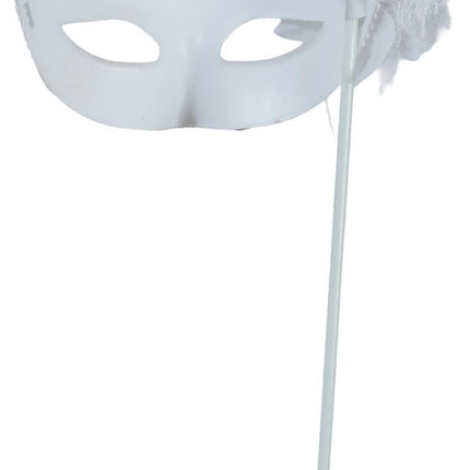 Witte Oogmasker Met Stok van Fiestas Guirca koop je bij Partywinkel