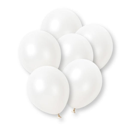 Witte Parelballonnen 30cm 8st van Unique koop je bij Partywinkel