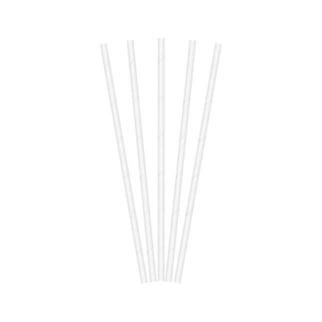 Witte Rietjes Papier 19,7cm 100st van Procos koop je bij Partywinkel