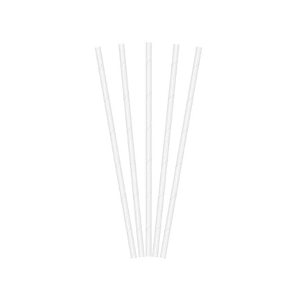 Witte Rietjes Papier 19,7cm 24st van Procos koop je bij Partywinkel