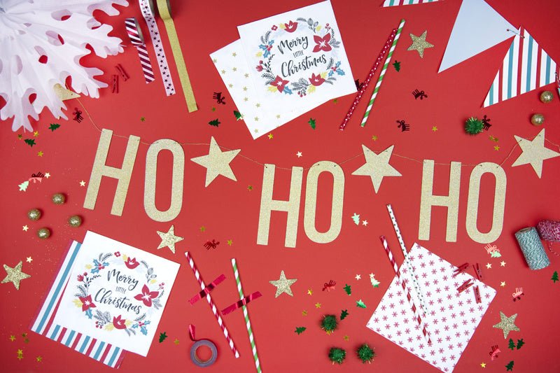 Witte Servetten Gouden Sterren 33cm 20st van Partydeco koop je bij Partywinkel