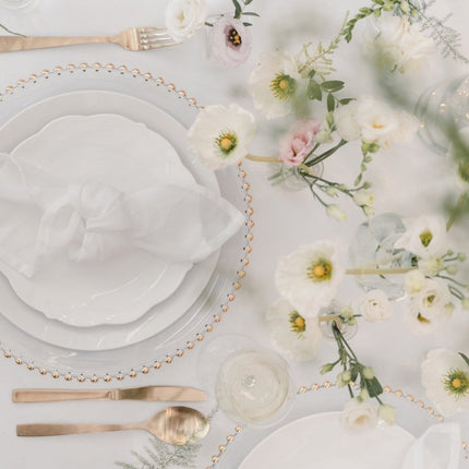 Witte Servetten Stof 40cm 4st van Partydeco koop je bij Partywinkel