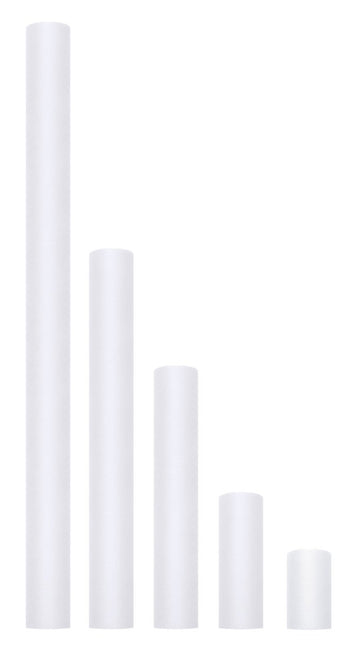 Witte Tule Rol 50cm 9m van Partydeco koop je bij Partywinkel