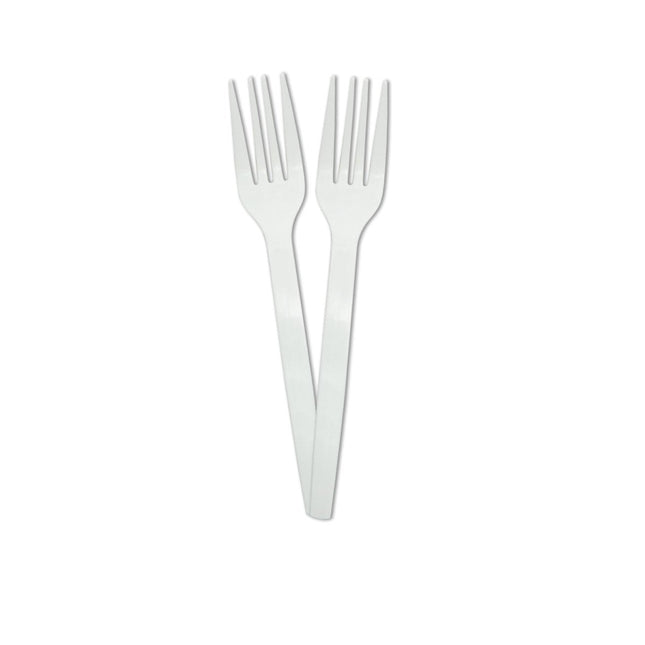 Witte Vorken 10st van Procos koop je bij Partywinkel