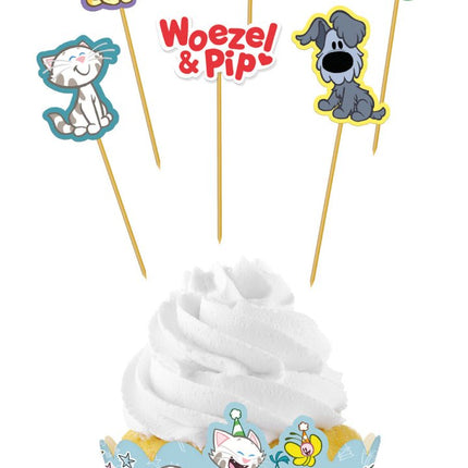 Woezel En Pip Cupcake Toppers 6st van Folat koop je bij Partywinkel