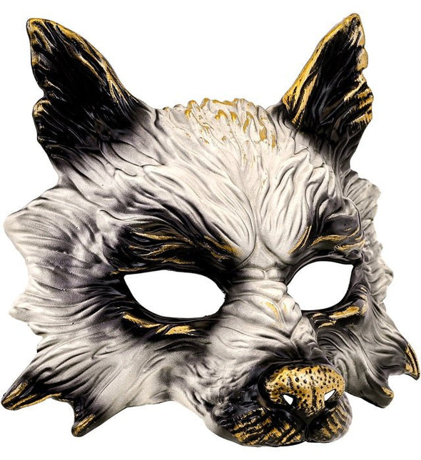 Wolf Masker Zwart Wit van Widmann koop je bij Partywinkel