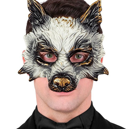 Wolf Masker Zwart Wit van Widmann koop je bij Partywinkel