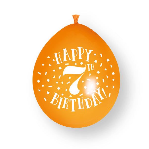 10 pièces Happy 7th Birthday 23cm ballons en latex