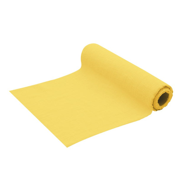 Chemin de table jaune Coton 5m