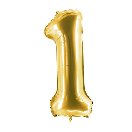 Ballon « 1 an » doré, vierge, 85 cm