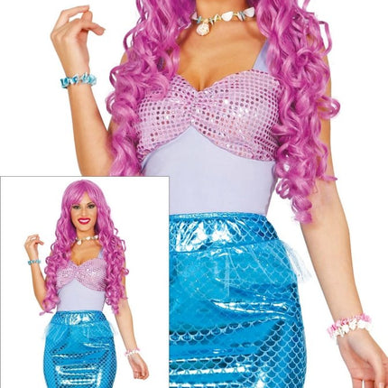 Zeemeermin Kostuum Paars Blauw Dames van Fiestas Guirca koop je bij Partywinkel