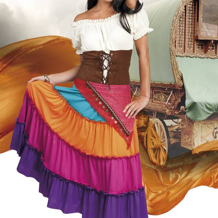 Zigeuner Jurk Gekleurd - Partywinkel - 8712026877734
