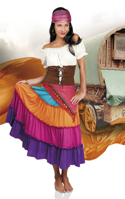 Zigeuner Jurk Gekleurd - Partywinkel - 8712026877734