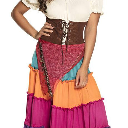 Zigeuner Jurk Gekleurd - Partywinkel - 8712026877734