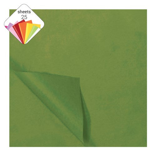 Papier molleton de soie vert mousse 50x70cm