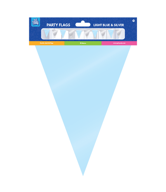 Zilver Blauwe Slinger Metallic 10m van Paper Dreams koop je bij Partywinkel