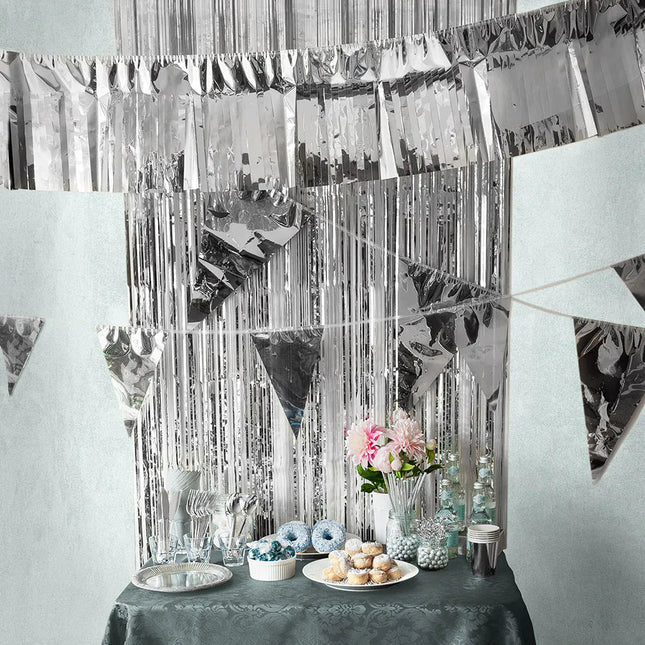 Zilveren Borden 23cm 6st - Partywinkel - 8712026200112