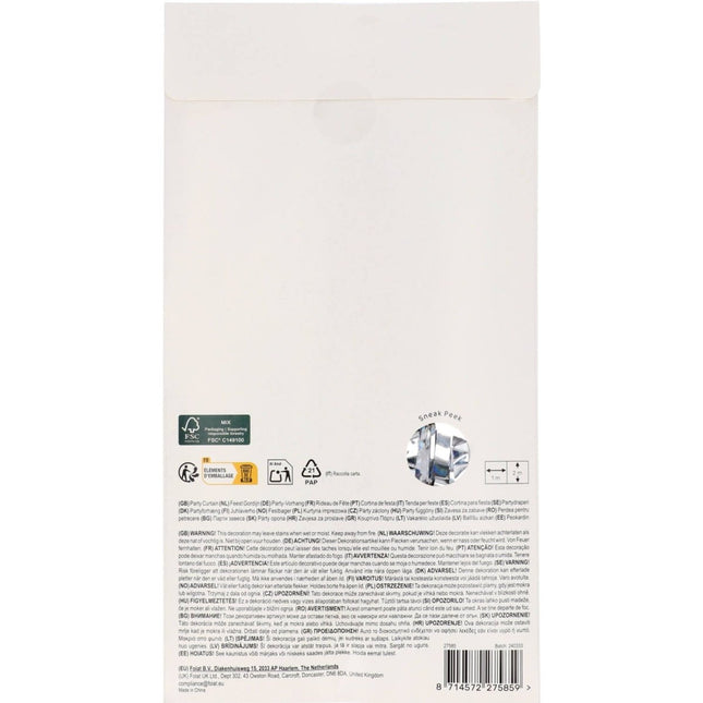 Zilveren Deurgordijn 2m van Folat koop je bij Partywinkel