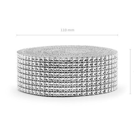 Zilveren Glitter Rol 9m van Partydeco koop je bij Partywinkel