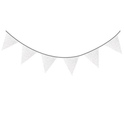 Zilveren Glitter Slingers 6m van Haza Witbaard koop je bij Partywinkel