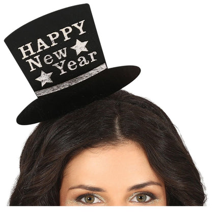 Zilveren Happy New Year Haarband van Fiestas Guirca koop je bij Partywinkel