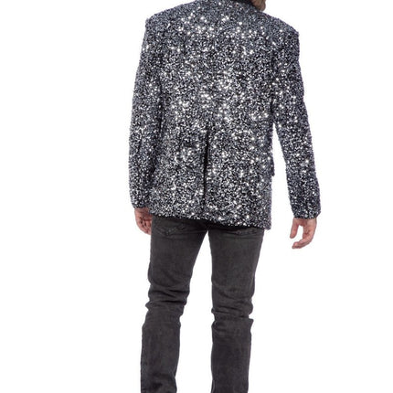 Zilveren Jas Heren Pailletten van Wilbers & Wilbers koop je bij Partywinkel