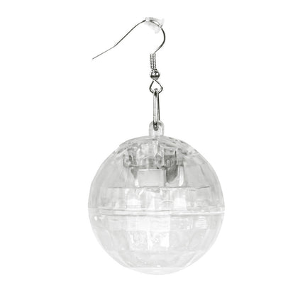 Zilveren Oorbellen Discoballen Led van Boland koop je bij Partywinkel