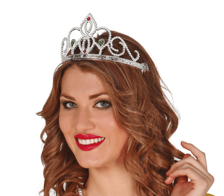 Zilveren Tiara van Fiestas Guirca koop je bij Partywinkel