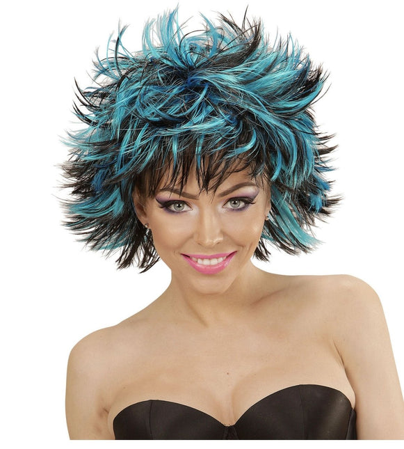 Zwart Blauwe Pruik van Widmann koop je bij Partywinkel