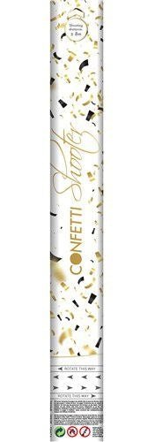 Zwart Gouden Confetti Kanon 40cm van Haza Witbaard koop je bij Partywinkel