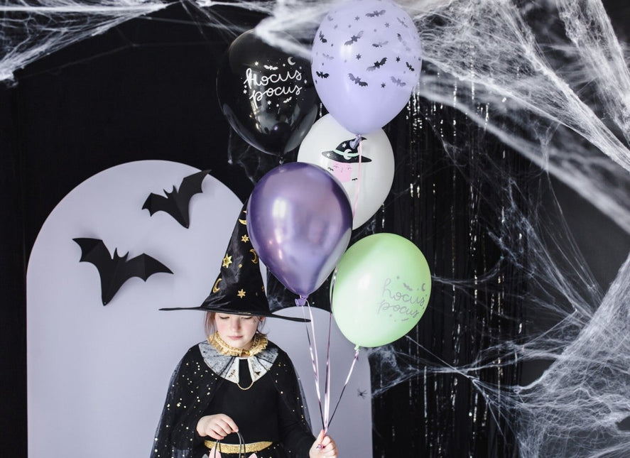 Zwart Gouden Halloween Heksenhoed van Partydeco koop je bij Partywinkel