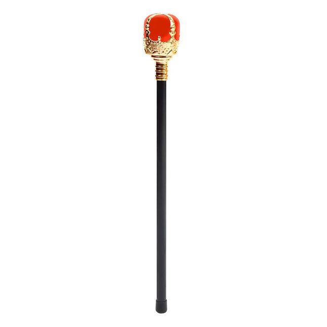 Zwart Gouden Scepter Koning 48cm - Partywinkel - 8712026006080