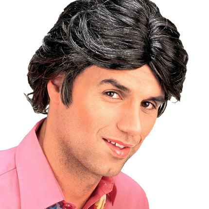 Zwart Grijze Pruik Gigolo van Widmann koop je bij Partywinkel
