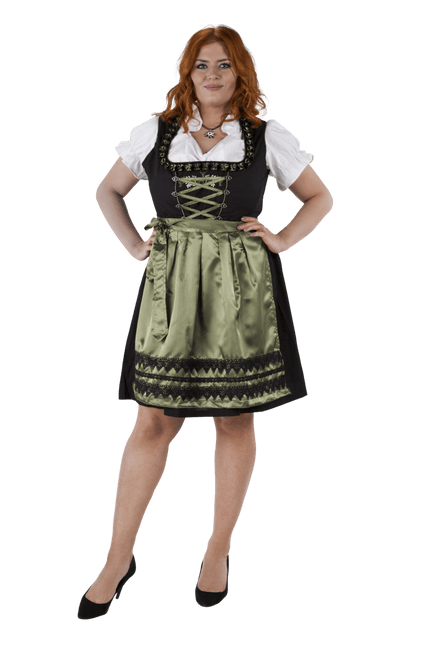 Zwart Groene Dirndl Jurk Oktoberfest Dames van Haus Huberts koop je bij Partywinkel