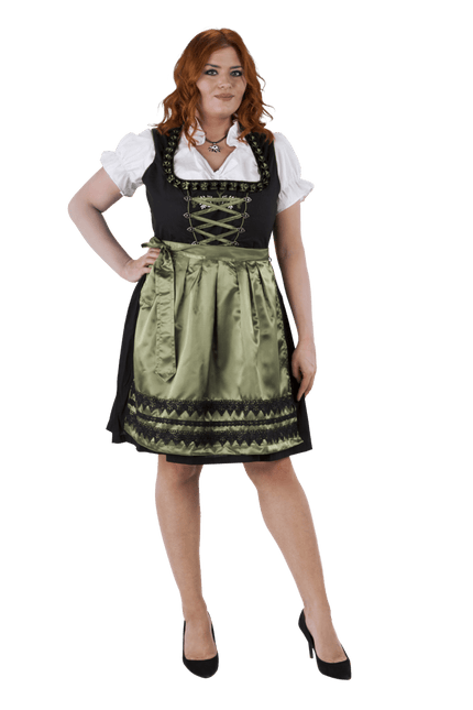 Zwart Groene Dirndl Jurk Oktoberfest Dames van Haus Huberts koop je bij Partywinkel