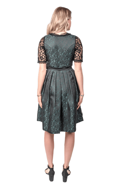 Zwart Groene Dirndl Jurk Oktoberfest Dames Jaquard van Haus Huberts koop je bij Partywinkel