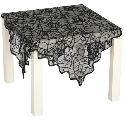 Zwart Halloween Tafelkleed Kant 1m van Fiestas Guirca koop je bij Partywinkel