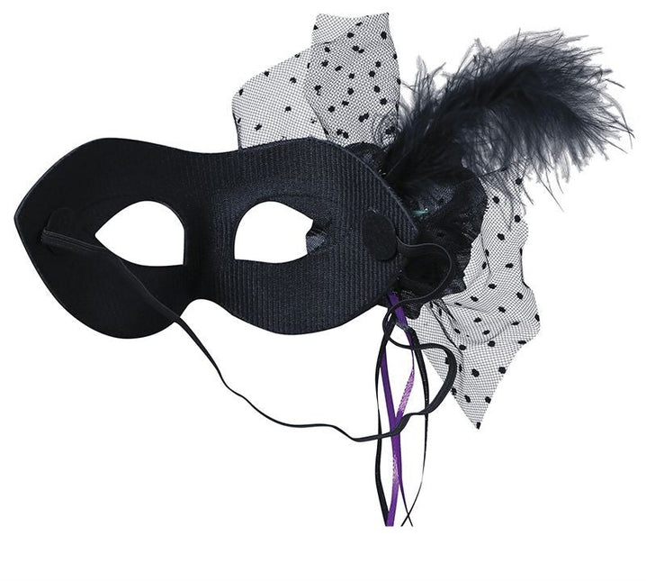 Zwart Oogmasker Bloem Pailletten van Fiestas Guirca koop je bij Partywinkel