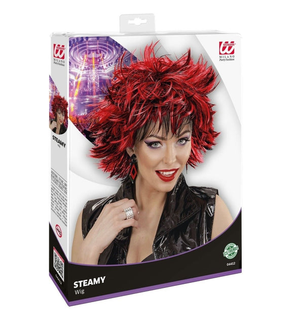 Zwart Rode Pruik van Widmann koop je bij Partywinkel