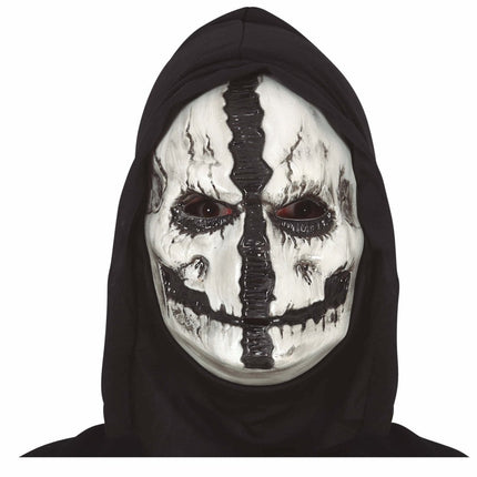 Zwart Witte Halloween Masker Schedel van Fiestas Guirca koop je bij Partywinkel