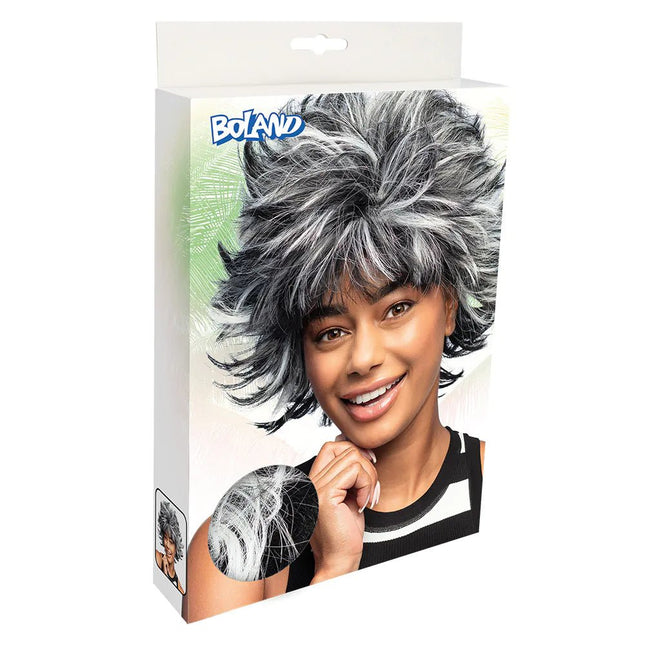 Zwart Witte Pruik Wild van Boland koop je bij Partywinkel