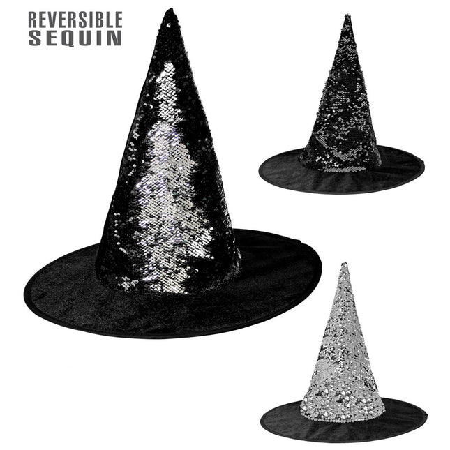 Zwart Zilveren Heksenhoed van Widmann koop je bij Partywinkel