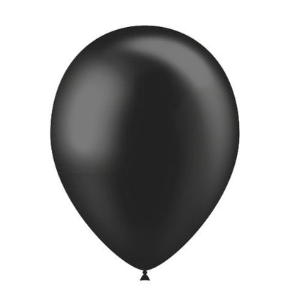 Zwarte Ballonnen Metallic 25cm 50st van Balloonia koop je bij Partywinkel