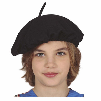 Zwarte Baret Kind van Fiestas Guirca koop je bij Partywinkel