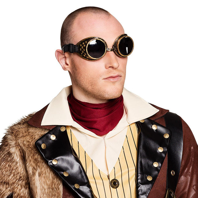 Zwarte Bril Steampunk van Boland koop je bij Partywinkel