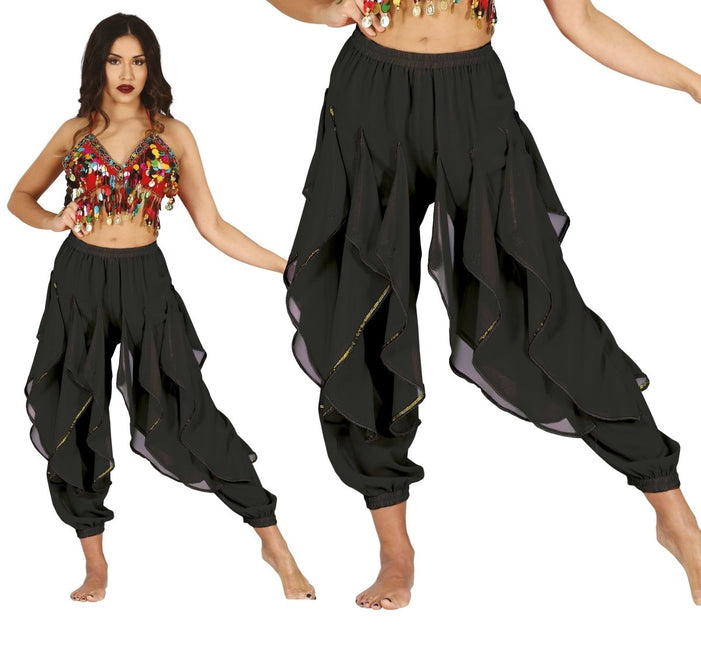 Pantalon noir de danseuse orientale